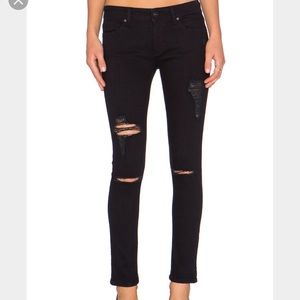 DL 1961 Emma Black Distressed Jeans Size 23