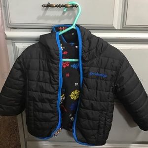 Columbia boys reversible coat. Fleece.