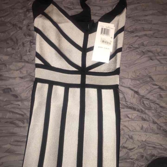 Silver and black bandage dress - Picture 3 of 5