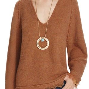 Free People NWT oversized terra-cotta sweater M