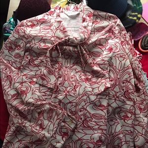 🌻Vintage 70s🌻 Cali LS Tie Neck Top