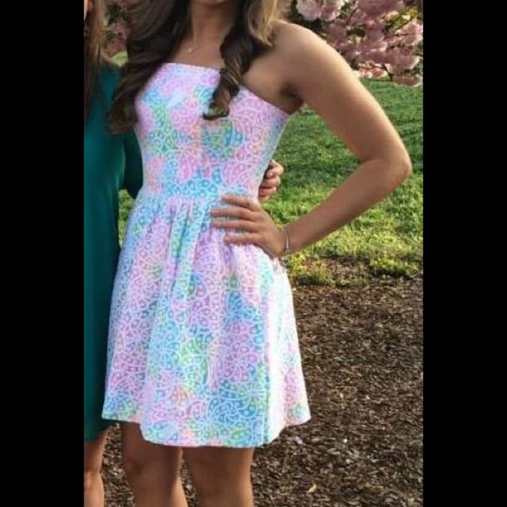 Lilly Pulitzer Lottie Strapless Lace Dress