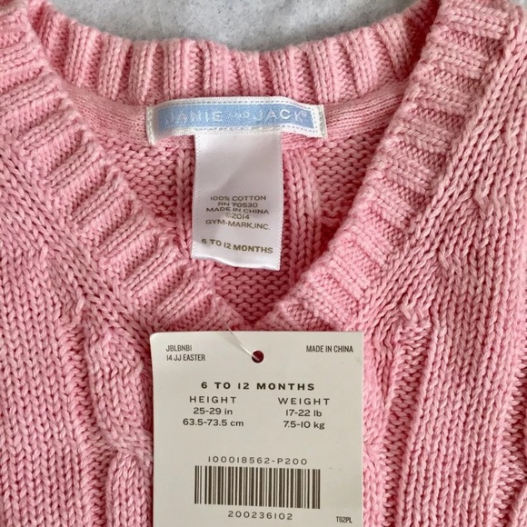 NWT Janie Jack Boys (or Girls) Cable Knit Sweater - Picture 5 of 5