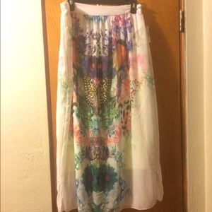 Lovely Sheer Overlaid Skirt