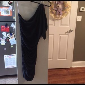 Black one shoulder dress