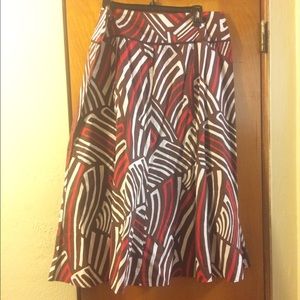 Tribal Print A-Line Skirt
