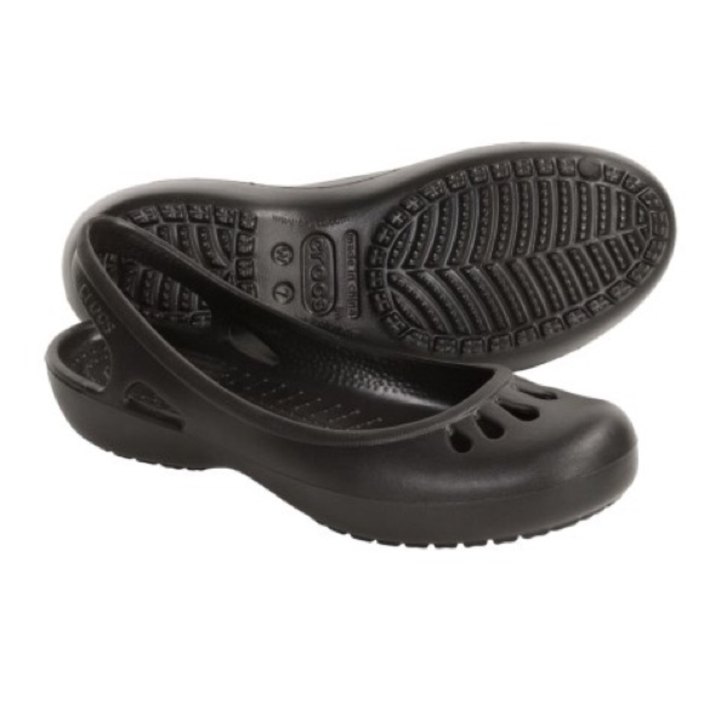 Black Crocs Malindi ballet flats