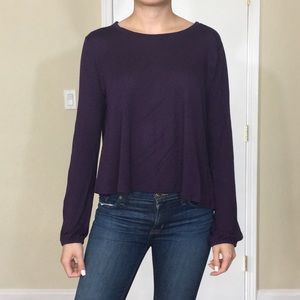 Michael stars purple long sleeve tee