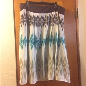 Sheer Overlaid Skirt