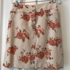 Harve Benard Linen floral skirt