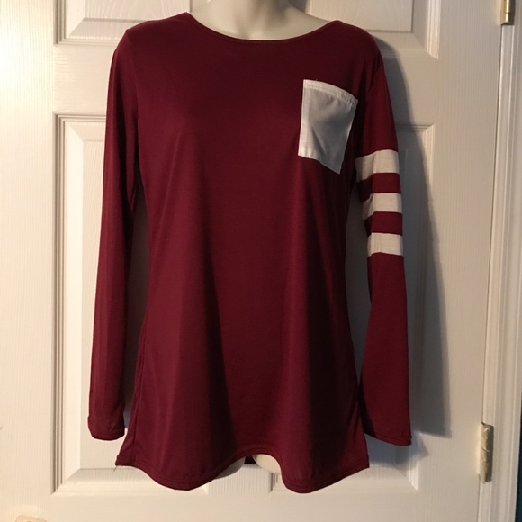 Tops - Burgundy long sleeve t-shirt