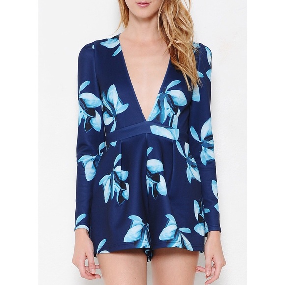 Bare Anthology Pants - Autumn Begins Floral Deep V Romper