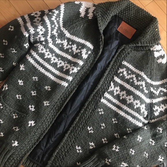 Buffalo David Bitton Other - BUFFALO EXCHANGE OLIVE GREEN MEN'S SWEATER JACKET
