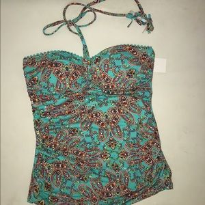 Paisley Bleu Rod Beattie tankini top new with tags