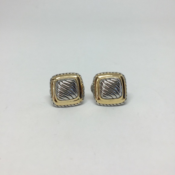 Two-Tone Post Earring - Picture 4 of 7