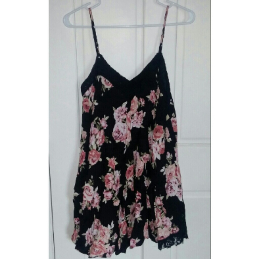 Black floral dress