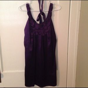 Purple 100% Silk Dress