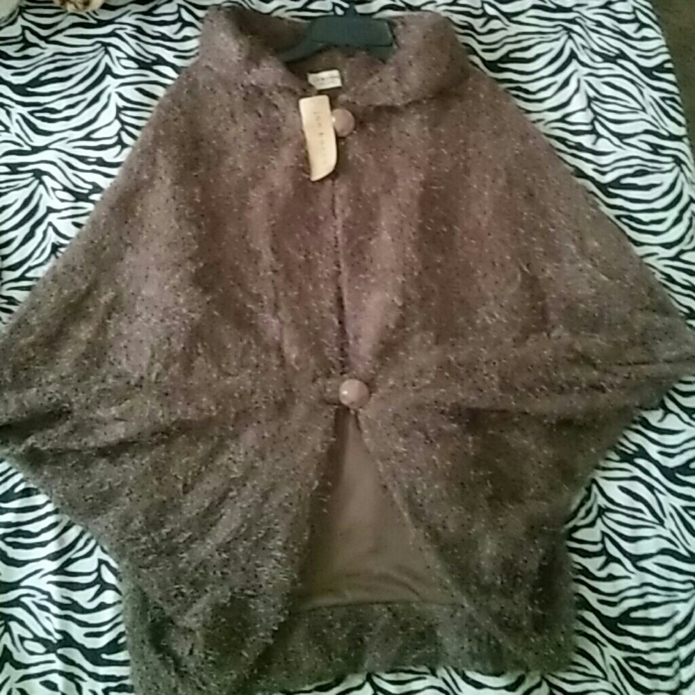 Express Brown Fuzzy Shaw