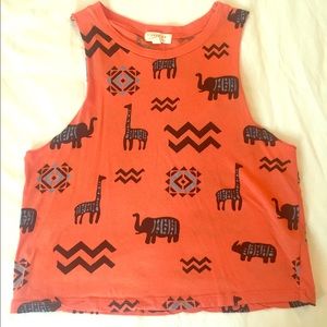 Animal print tank top