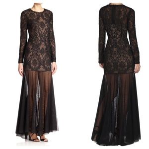 BCBG MaxAzria Tatiana Baroque Embroidery Maxi Gown