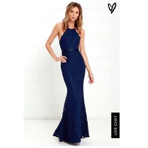 Lulu's Lace Blue Formal Dress!