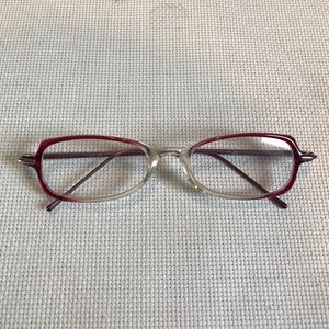 Reading glasses ombré clear red + 1.25