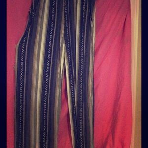 Loose fitting palazzo pants.