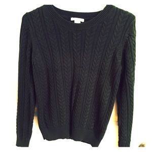 Dark green cable knit sweater from H&M