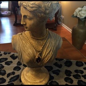 Amethyst pendant 14 karat gold with diamonds