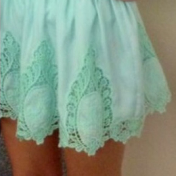 Cute Mint Green Skater Skirt - Picture 3 of 5