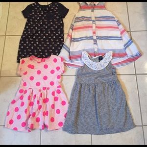 Lot of 4 toddler girl dresses