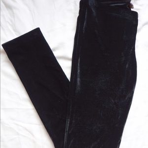 NEW black velvet leggings