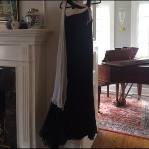 Black chiffon gown