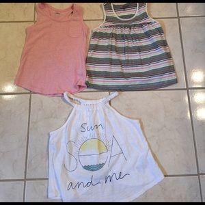 Lot of 3 toddler girl tank tops