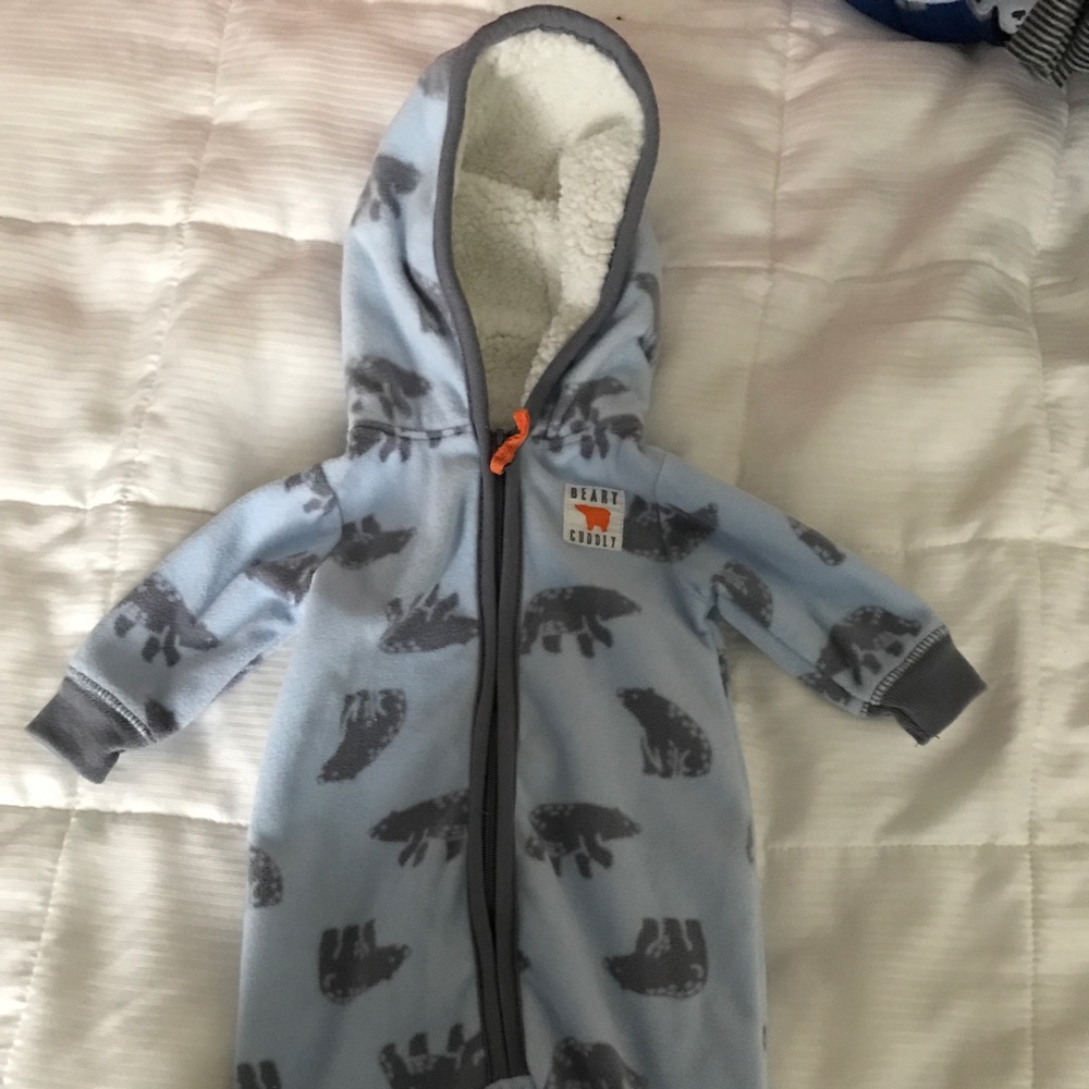 Cuddly jacket suit for baby