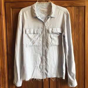 Rails light blue button down