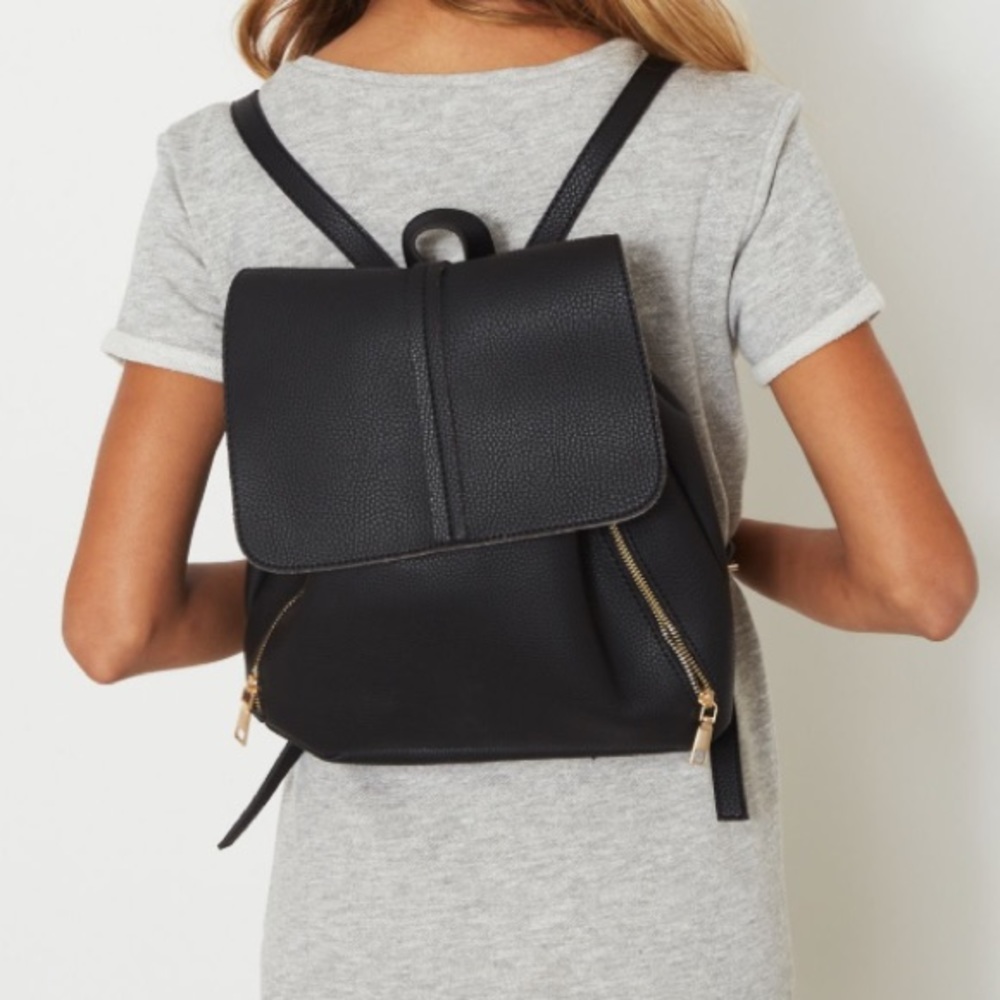 NWT White Fox Boutique Black Backpack
