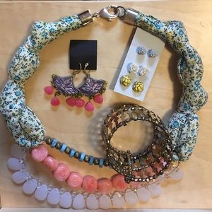 Anthropologie  Necklace Earrings Bracelet Cuff