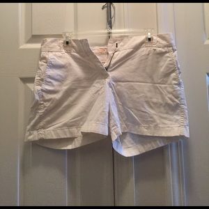 White crew shorts perfect for summer!