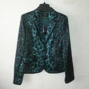 Sandra & Andre NWT Animal Print Silk Jacket Large