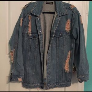 Vintage inspired oversized denim jacket
