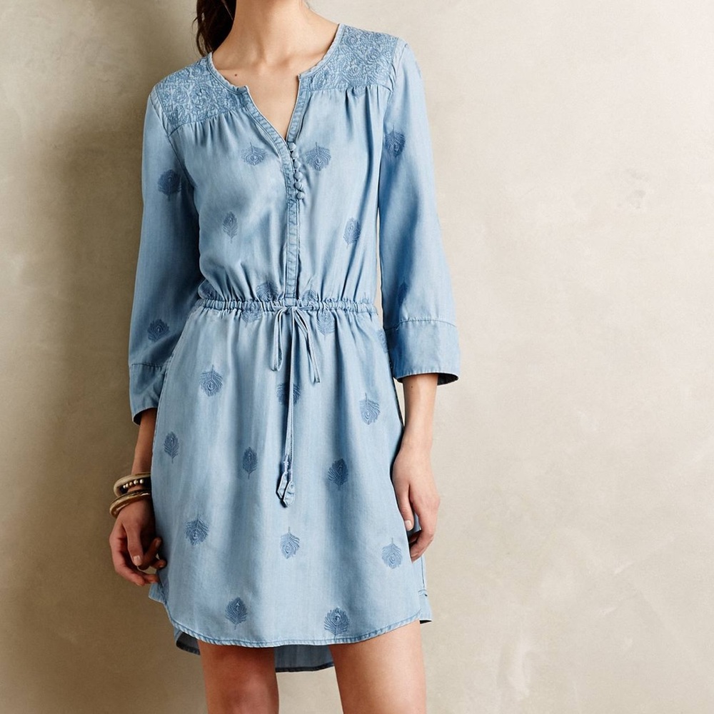 Holding Horses Plumage Chambray Dress