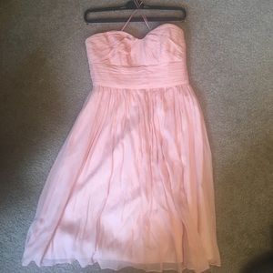 Jcrew Marbella strapless dress in silk chiffon