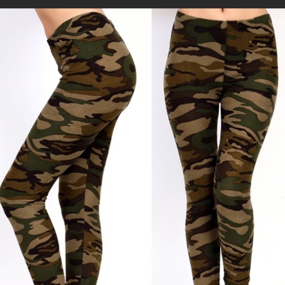 WILA Pants - Peach skin leggings in camouflage