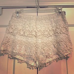 FAQ by Little F crotchet shorts w/side zip size S