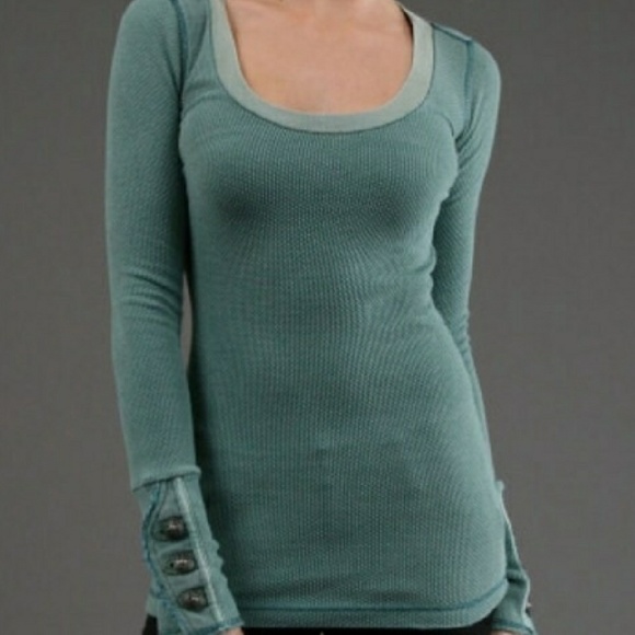 Free people seafoam motor cuff rare - Picture 2 of 3