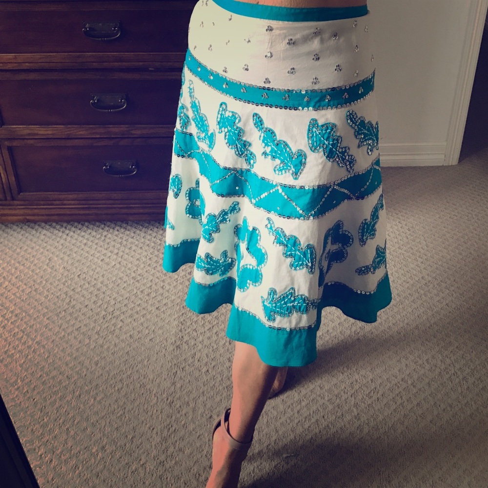 BCBG sequin A line skirt size 4