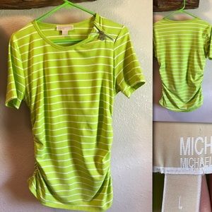 Michael Kors Lime Green Blouse. Size L