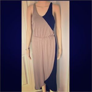 Black/Tan Maxi Dress