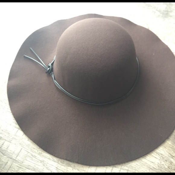 Jessica McClintock brown floppy wool hat nwt - Picture 2 of 3